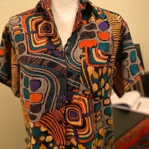 Colorful Vintage Button Up
